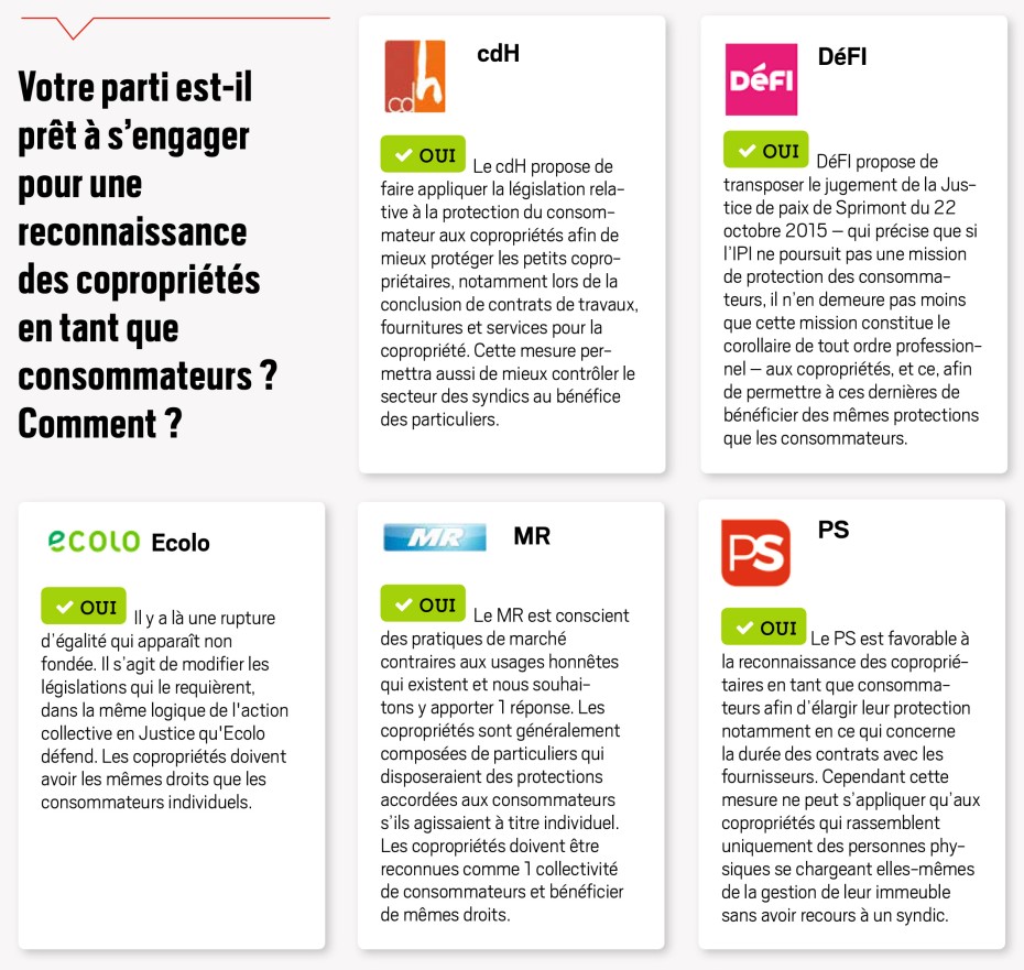 Réponses des partis politiques dans Le Cri de mai 2019